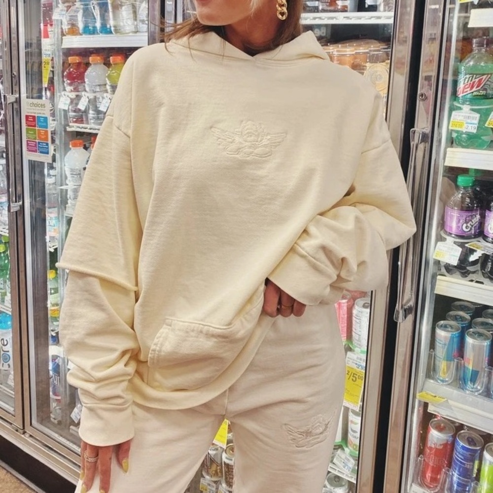 BOYS LIE Ivory Twofer Hoodie